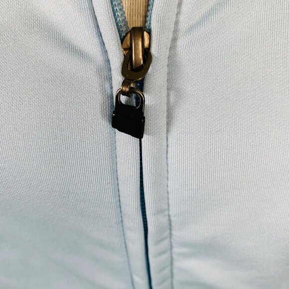 Danskin Retro Style Tape Stripes Track Jacket Size S Blue Activewear Casual Gym - Picture 9 of 16